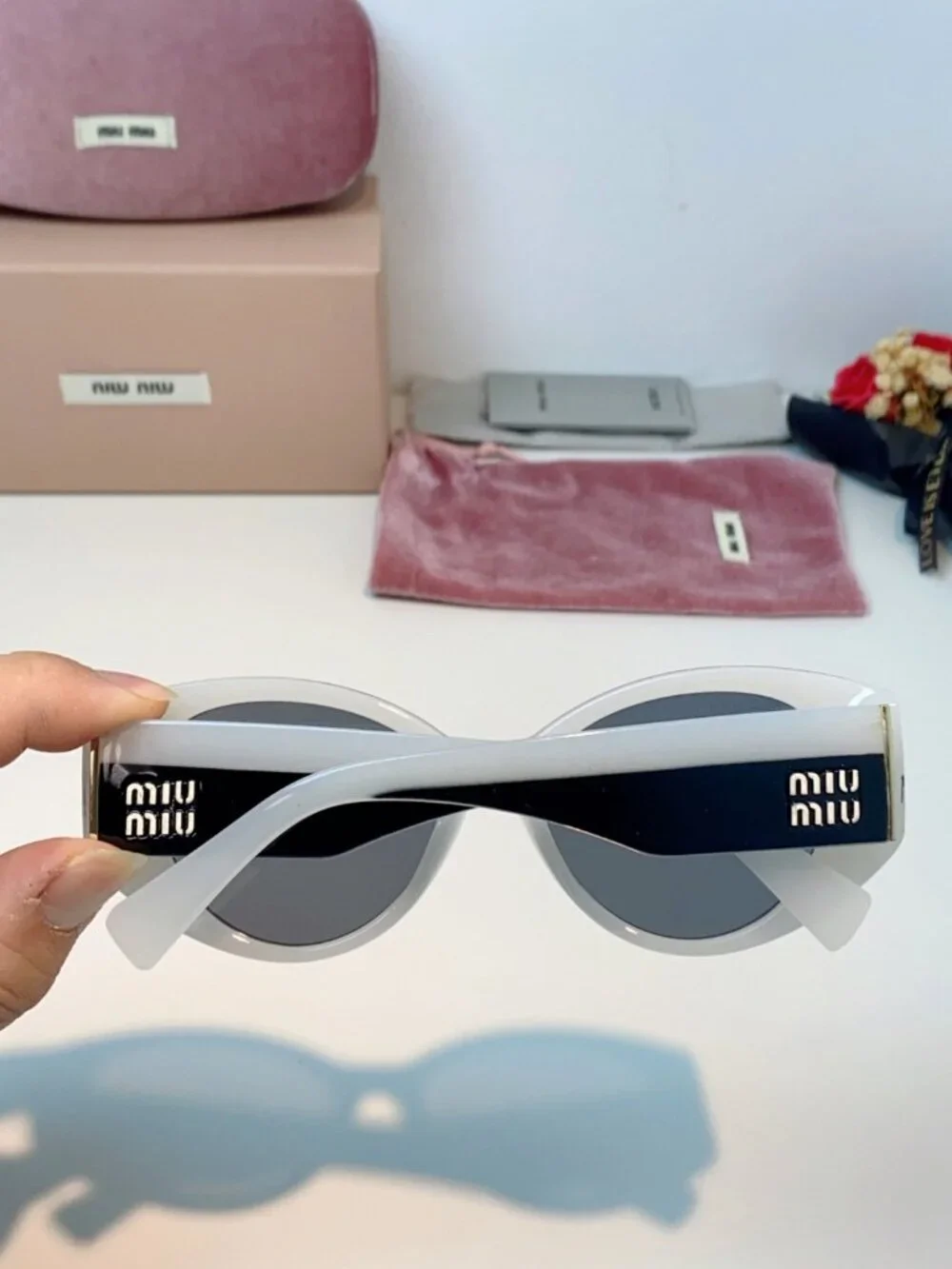 🥰Miu Miu🥰 White Cat-Eye Glasses